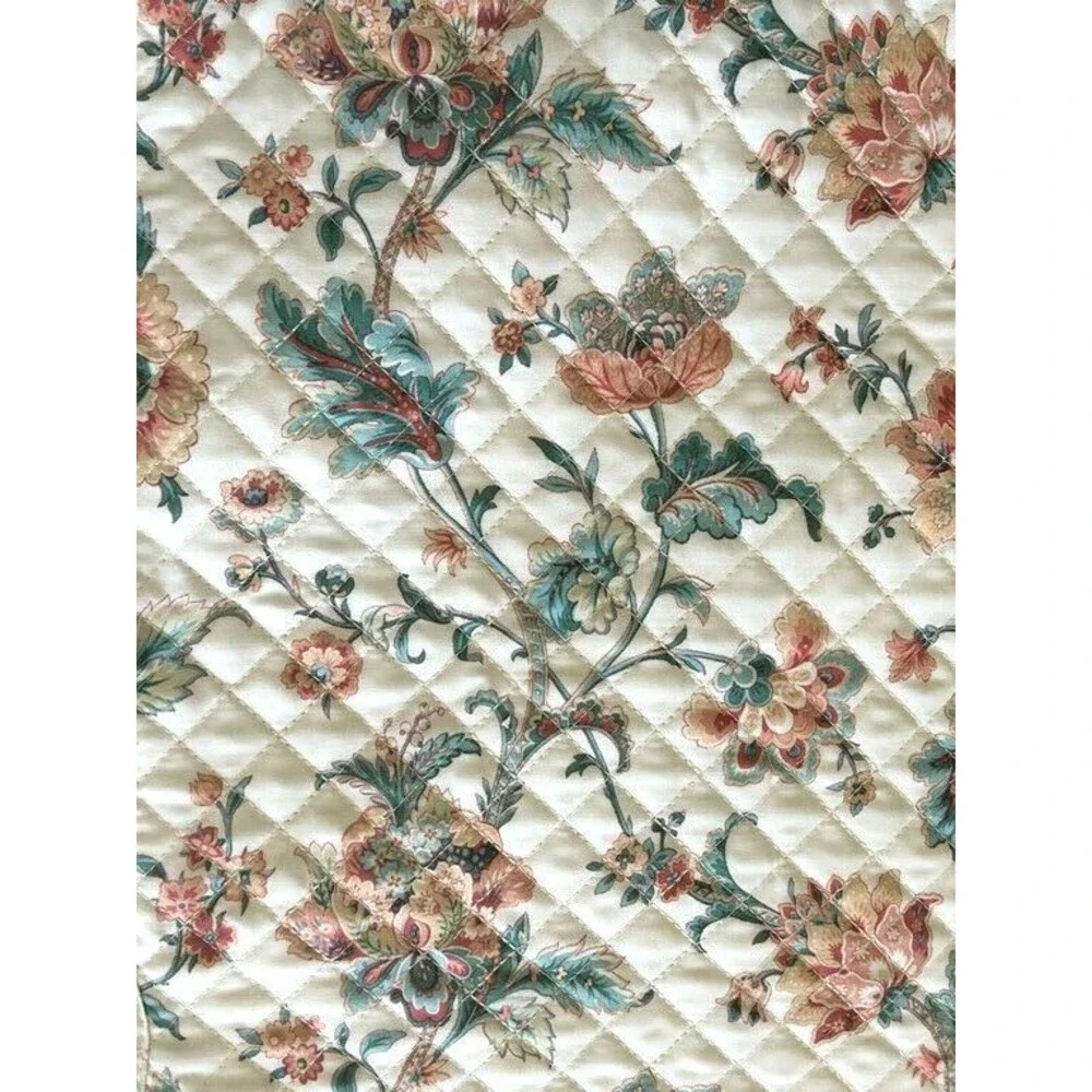 Waverly Catherine Apricot Table Runner French Country Reversible Quilted 13x72